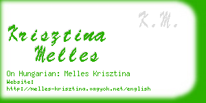 krisztina melles business card